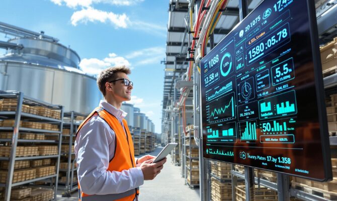 technicien devant des graphiques interreg dodilog