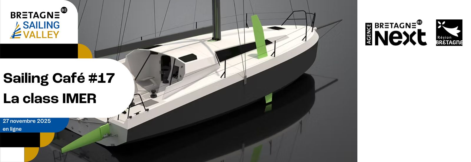 visuel de présentation du sailing café de novembre 2025 dédié à la class IMER