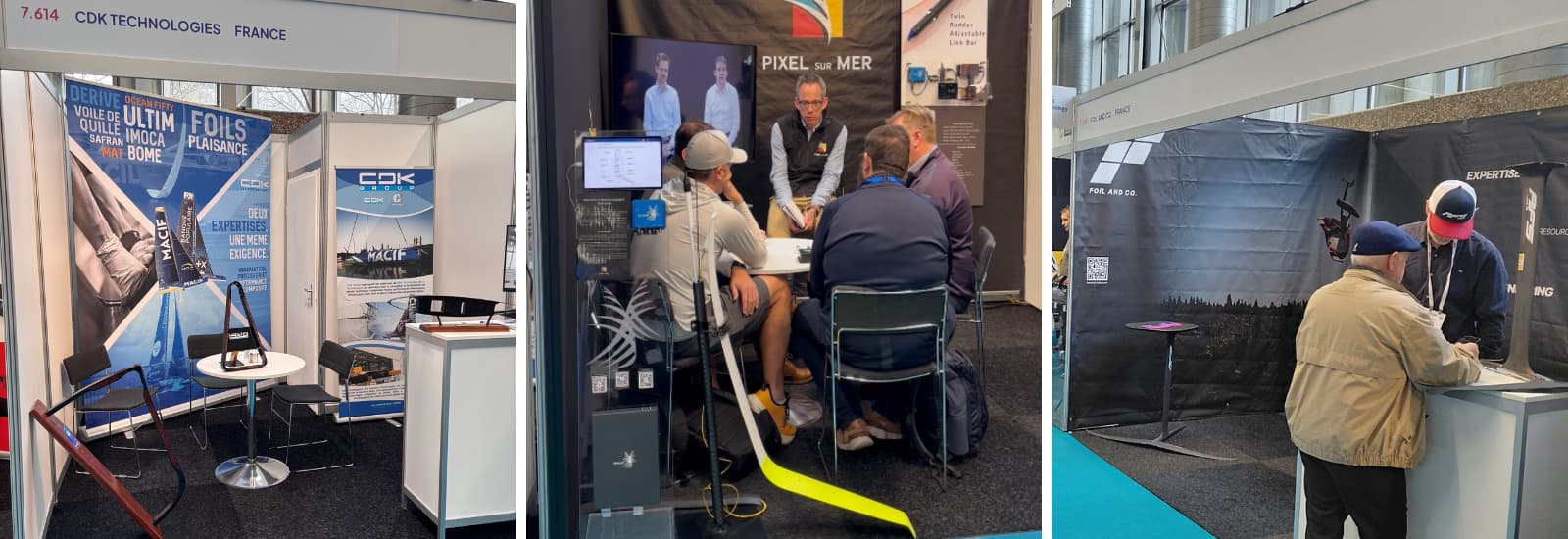 stands de cdk technologies, pixel sur mer et foil & co au metstrade 2025